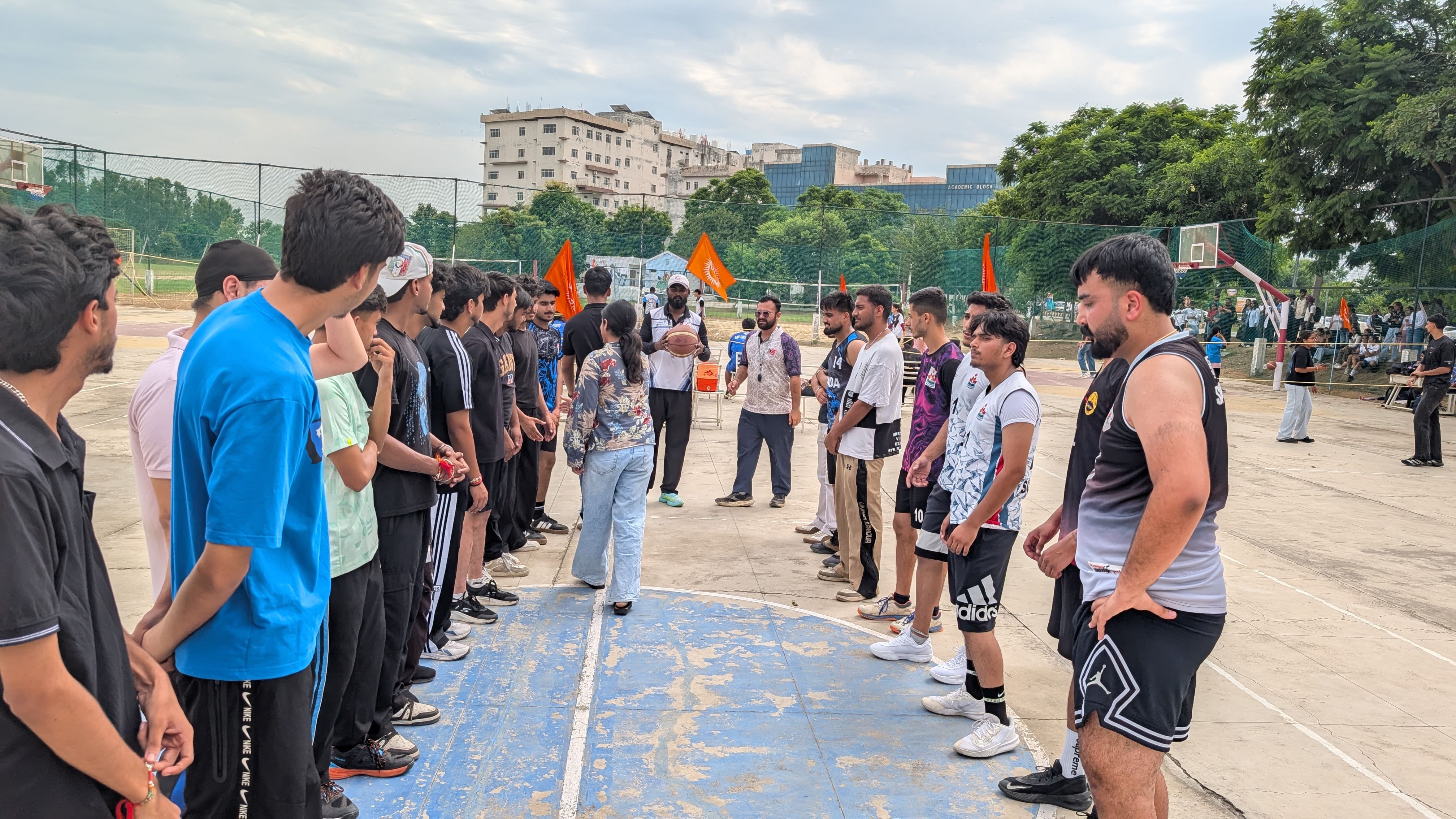 Students participating in the inter-department competition