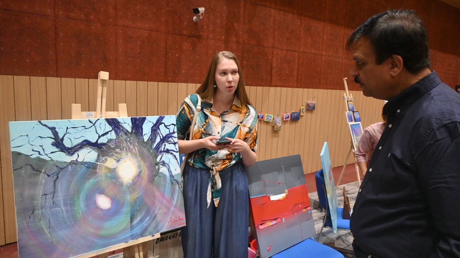 Artists participating in the international art workshop